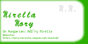 mirella mory business card
